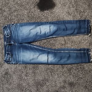 Low rise silver jeans